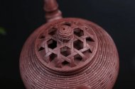 《竹编笑樱》宜兴紫砂壶紫泥手工笑樱紫砂壶
