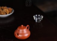 《孟臣款梨形》宜兴朱泥紫砂壶手工收藏茶壶茶具梨形