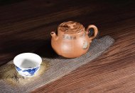 《清韵》宜兴紫砂茶壶紫砂泡茶壶降坡泥手工工艺美术师泡茶壶套装精品