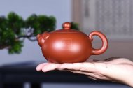 《福猪壶》宜兴方把全手工紫砂壶大红袍