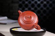 《如意祥龙》宜兴纯高级工艺美术师全手工红皮龙紫砂壶宫灯茶具