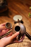 《橄榄》宜兴紫砂壶全手工青灰段泥