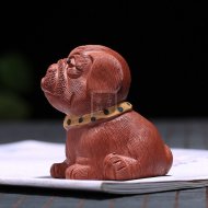《沙皮狗-旺财小狗》宜兴紫砂壶全手工茶具纯泡茶壶清水泥