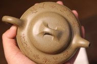 《线圆》宜兴紫砂壶助理工艺美术师手工茶壶线圆老师顶级蟹壳青壶