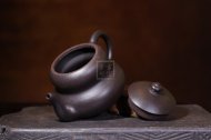 《葫芦》宜兴紫砂壶工艺美术师手工茶壶茶具黑朱泥葫芦
