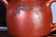 《松鹿秦权》宜兴紫砂壶实力派名家纯手工大红袍茶壶全手工秦权紫砂壶