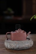 《四方劲竹》宜兴紫泥紫砂壶纯手工四方茶壶茶具