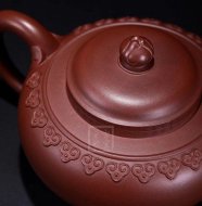《云肩如意》紫砂壶全手工云肩如意茶壶老师底槽青壶