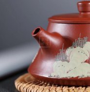 《大口井栏》宜兴紫砂茶壶紫砂泡茶壶珍稀大红袍手工实力派名家泡茶壶
