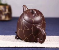 《金丝秦权》宜兴紫砂壶工艺美术师手工紫泥泡茶壶秦权茶具