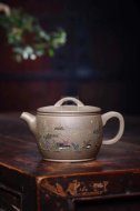 《泥绘汉瓦》宜兴紫砂壶工艺美术师手工青段泡茶壶茶具汉瓦