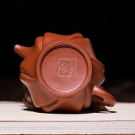 《风卷葵》宜兴风卷葵紫砂壶名家助理工艺美术师精品蒋华福老师手工大红袍子冶石瓢壶