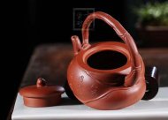 《佛肚竹提梁》宜兴紫砂壶套装家用工艺美术师沈洪斌手工降坡泥名家功夫茶壶茶具