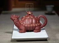《金龟出海》宜兴紫砂壶高级工艺美术师纯手工底槽青创新壶茶壶紫砂茶具