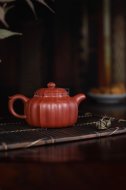 《筋纹德钟》宜兴紫砂壶全手工茶壶大红袍德钟
