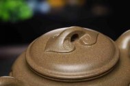 《仿古如意》宜兴紫砂壶茶壶仿古如意茶具全手工顶级蟹壳青