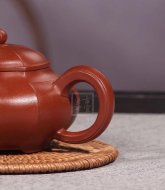 《菱意》宜兴紫砂壶高级工艺美术师手工贵妃红朱泥大彬六方