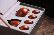 《西施套组》宜兴小煤窑朱泥紫砂壶纯手工西施茶壶茶具