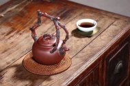 《留香提梁》宜兴紫砂壶底槽青创新提梁全手工茶壶
