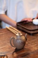 《橄榄》宜兴紫砂壶全手工青灰段泥