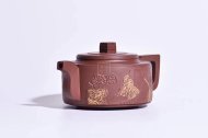 《万里长城》宜兴黄龙山清水泥紫砂壶茶具