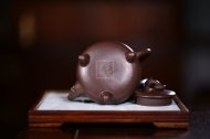 《三足环龙》经典紫砂壶环龙三足宜兴全手工助理工艺美术师泡茶壶茶具紫泥