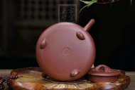 《如意石瓢》宜兴名家紫砂壶功夫家用茶壶茶具红皮龙助理工艺美术师手工泡茶壶套装