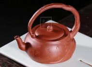 《佛肚竹提梁》宜兴紫砂壶套装家用工艺美术师沈洪斌手工降坡泥名家功夫茶壶茶具