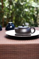 《小圆珠》宜兴工艺美术师全手工黑朱泥圆珠紫砂壶茶具