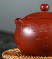 《山水西施》宜兴紫砂壶实力派名家手工珍稀大红袍西施