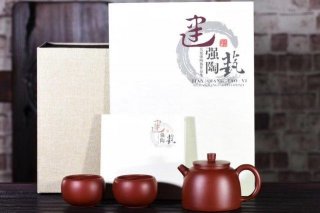 《汲直套组》宜兴工艺美术师紫砂壶汲直套组壶吴建强老师手工汲直茶壶汲直泡茶壶家用套装