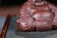 《弥勒佛禅意摆件》宜兴紫砂壶民间艺人手工紫泥壶茶具泡茶壶