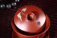 《福在眼前盖碗小杯套装》宜兴紫砂茶壶紫砂泡茶壶朱泥手工工艺美术员泡茶壶