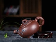 《松竹梅》紫砂壶宜兴高级工艺美术师手工泡茶壶紫泥茶具茶壶