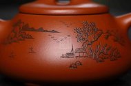 《景舟石瓢》宜兴紫砂壶助理工艺美术师手工玫瑰红铁砂石瓢茶壶茶具紫砂