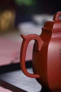《汉方》宜兴紫砂壶顾洪军玫瑰红铁砂全手工茶壶
