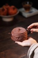 《双龙石鼓》宜兴工艺美术师手工紫砂壶创新壶全手工段泥泡茶壶