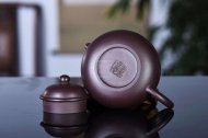 《容天》宜兴纯手工紫砂壶容天全手工花器80目紫泥泡茶壶