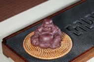 《弥勒佛禅意摆件》宜兴紫砂壶民间艺人手工紫泥壶茶具泡茶壶