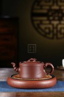《三友》宜兴紫砂壶工艺美术师手工紫泥竹段壶茶具泡茶壶