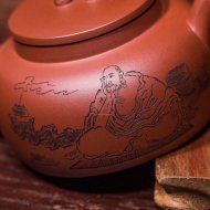 《如意神韵》茶具茶壶宜兴手工紫砂壶底槽青
