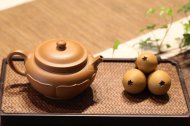 《碗灯梵莲》宜兴紫砂壶助理工艺美术师手工黄金段茶具