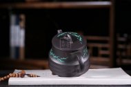 《鱼乐》茶具茶壶宜兴手工紫砂壶乌金泥