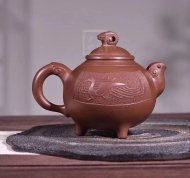 《凤鸣》宜兴紫砂壶黄龙山清水泥紫砂壶紫砂壶
