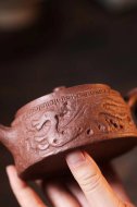 《双龙石鼓》宜兴工艺美术师手工紫砂壶创新壶全手工段泥泡茶壶