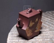 《山水龙泉》宜兴紫砂壶纯手工高级工艺美术师底槽青茶具