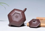 《六方容天》宜兴紫砂壶高级工艺美术师手工紫泥竹容天茶壶茶具