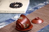 《山水如画》宜兴紫砂壶全手工朱泥茶具茶壶