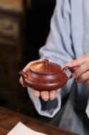 《玉扁》宜兴紫砂壶实力派名家手工红皮龙泡茶壶茶具