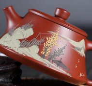 《大口井栏》宜兴紫砂茶壶紫砂泡茶壶珍稀大红袍手工实力派名家泡茶壶
